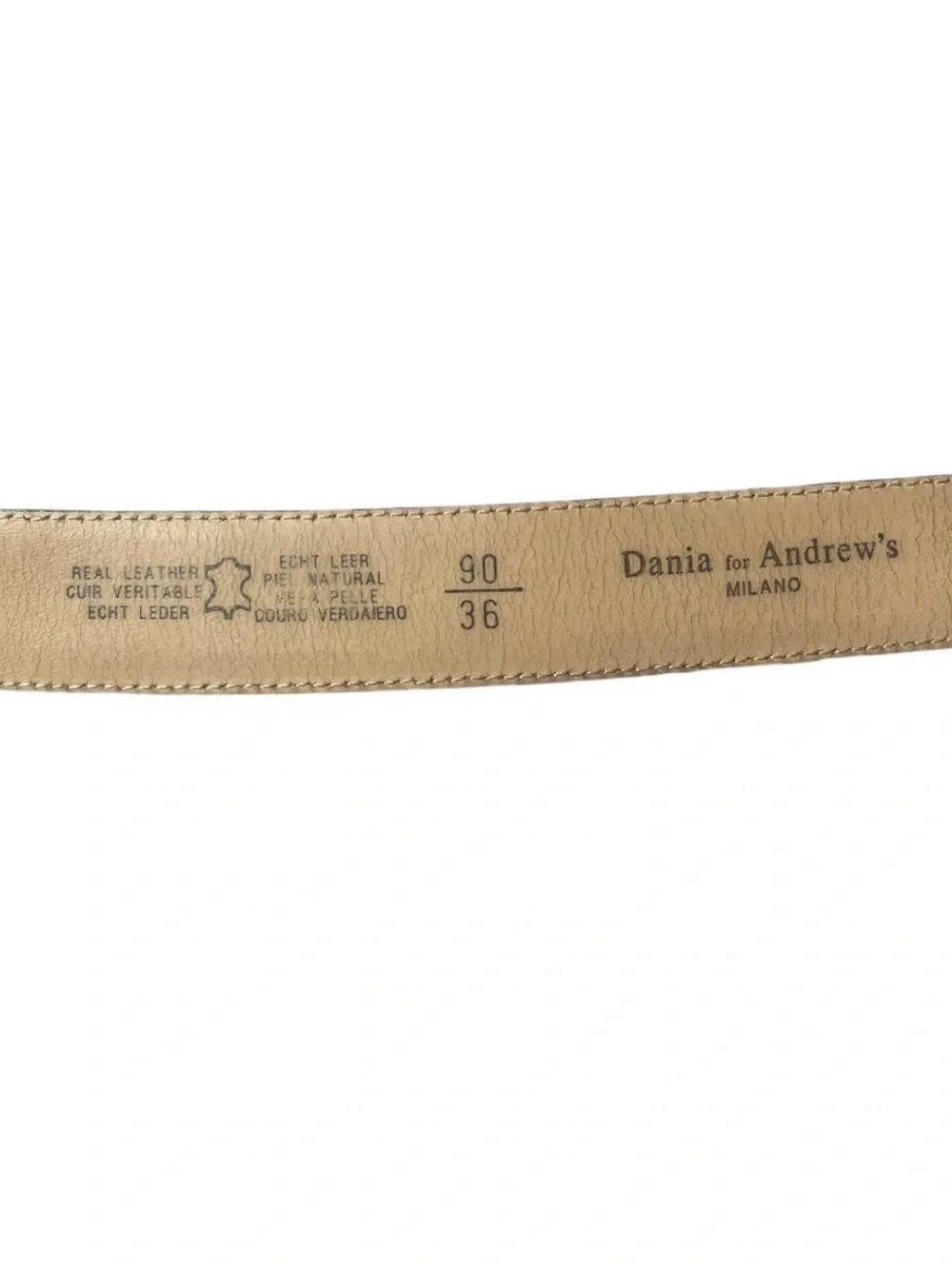 Diana For Andrew’s Milano Men’s Black Crocodile Pattern Leather Belt 90/36